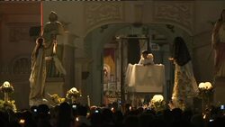 Resurrection re-enacted at dawn ahead of Easter Sunday mass News Clip