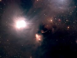 Zoom into the variable star R Coronae Australis. Stock Footage