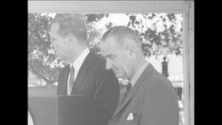 CAN677 LBJ SPEAKS TO PRESS AFTER MEETING WITH FINANCIAL ADVISORS AND FISCAL AGENCIES News Clip