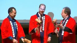 Prince William at Sake Barrel Breaking Ceremony News Clip