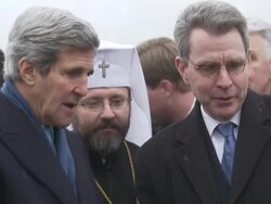 John Kerry With Geoffrey Pyatt Independence Square News Clip