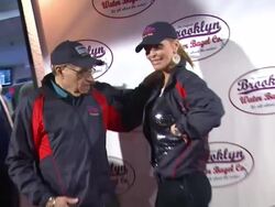 Larry King, Shawn King at the Larry King Brings Brooklyn To LA With The Grand Opening Of Brooklyn Water Bagel at Beverly Hills CA. (Footage by WireImage Video/GettyImages) Stock Footage