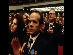 SYND 22 3 77 PRESIDENT BREZHNEV ADDRESSES 16TH SOVIET TRADE UNION CONGRESS IN USSR News Clip