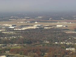 WS AERIAL View of Piedmont Triad International Airport / North Carolina, United States Stock Footage