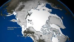 NOAA releases images showing area of Arctic sea ice dropping to all time low News Clip