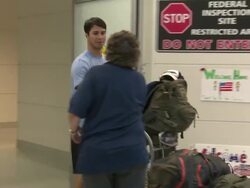 US Military Service Members and Contractors are Greeted at the Airport Stock Footage