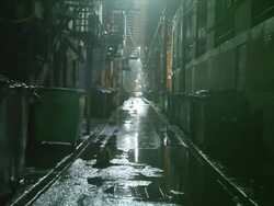 Dark Urban Alleyway Stock Footage