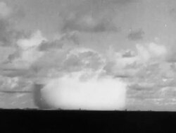 MONTAGE nuclear bomb exploding Stock Footage