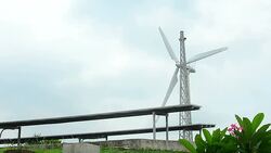 Wind turbine and Solar cell Stock Footage