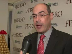 INTERVIEW: Mark Crozet at the Ferrero Chocolates and Evan Lysacek Fashion Event at New York NY.  Stock Footage