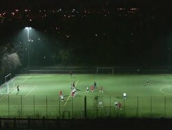 Soccer at night Stock Footage