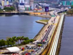 Timelapse Singapore Woodlands Causeway Stock Footage