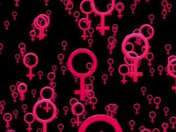 Falling female symbol Stock Footage