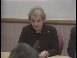 UK: EDINBURGH: ROBIN COOK/MADELEINE ALBRIGHT PRESS CONFERENCE News Clip