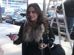 Sandra Vergara at the 'Anderson Live' studio. Stock Footage