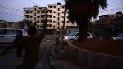 CLEAN : Syria: UN aid convoy enters East Ghuta News Clip