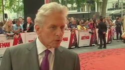 Michael Douglas Grab On Ant-Man Red Carpet News Clip