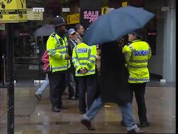 Police mount increased patrols. Security and vox pops News Clip