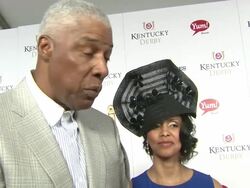 INTERVIEW - Julius 'Dr. J' Erving on why he likes to attend events, on long-winded toasts at Moet & Chandon Toasts The 139th Kentucky Derby Stock Footage