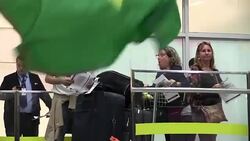 CLEAN : Welcome to Hell protesting Rio police tell tourists (2) News Clip