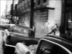 B/W 1963 demonstrators flee as they are hosed by firemen in civil rights protest / Alabama / news. Stock Footage