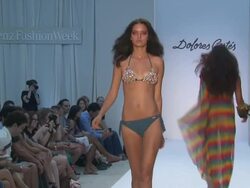 Models walk the runway during the Dolores Cortes swimwear 2012 show  Stock Footage