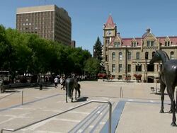 MS Shot of skyline / Calgary, Alberta, Canada Stock Footage