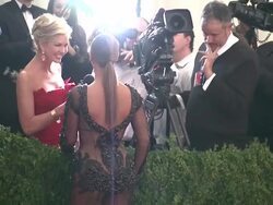 Beyonce Knowles at "Schiaparelli And Prada: Impossible Conversations" Costume Institute Gala Stock Footage