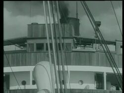 The SS Ionian (a British Steam freighter), 1939 Stock Footage