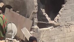 CLEAN : Aftermath of an airstrike on a house in Sanaa News Clip