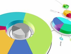 Pie chart growing Stock Footage
