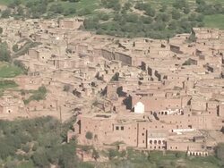 WS PAN View of Village / Ouzoud, Azilal, Morocco   Stock Footage