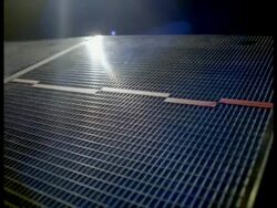 MCU Satellite panels/wing rotating Stock Footage