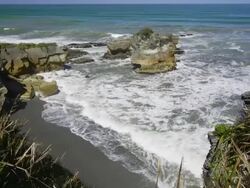 Rocky Coastline New Zealand Stock Footage