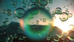 Soap bubles on sunset Stock Footage