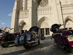 Bikes Are Blessed In Washington Ahead Of Annual Rolling Thunder Bike Procession Stock Footage