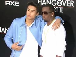 Quincy Jones Brown, Sean 'Diddy' Combs at the 'The Hangover Part II' premiere at Hollywood CA. (Footage by WireImage Video/GettyImages) Stock Footage