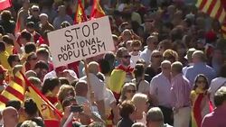 CLEAN : Barcelona: mass protest against Catalonia independence (2) News Clip