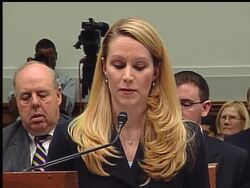 A former top aide to Attorney General Alberto Gonzales will be asked today whether politics played a role in the firing of those federal prosecutors.  Capitol Hill correspondent Jerry Bodlander reports. News Clip