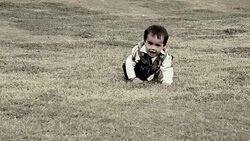 Baby boy walking Stock Footage