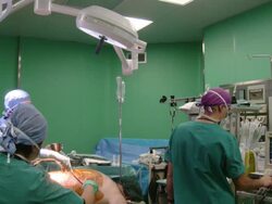  MS Nurse preparing for operation / Cagliari, Sardinia, Italy Stock Footage