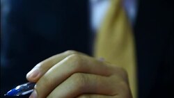 businessman hand draw trend up concept Stock Footage