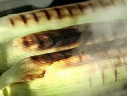 Grilled corn Stock Footage
