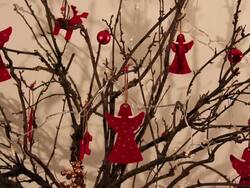 CU Christmas decoration on christmas tree / Trier, Rhineland-Palatinate, Germany Stock Footage