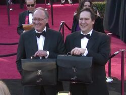 PricewaterhouseCoopers representatives at the 83rd Annual Academy Awards - Arrivals at Hollywood CA. (Footage by WireImage Video/GettyImages) Stock Footage