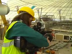 Journalism: TV Cameraman Working Stock Footage