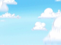 Cartoon television falls  then camera zooms into screen Stock Footage