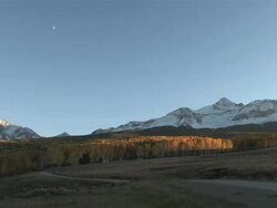 MS Brillant Yellow Aspen Trees, Rocky Mountains, Fall Colors / Telluride, Colorado, United States Stock Footage