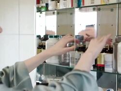 Pills bathroom cabinet. Stock Footage