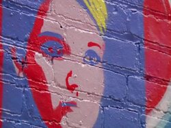 Graffiti Artist Removes Stencil from Wall Art - CU Stock Footage